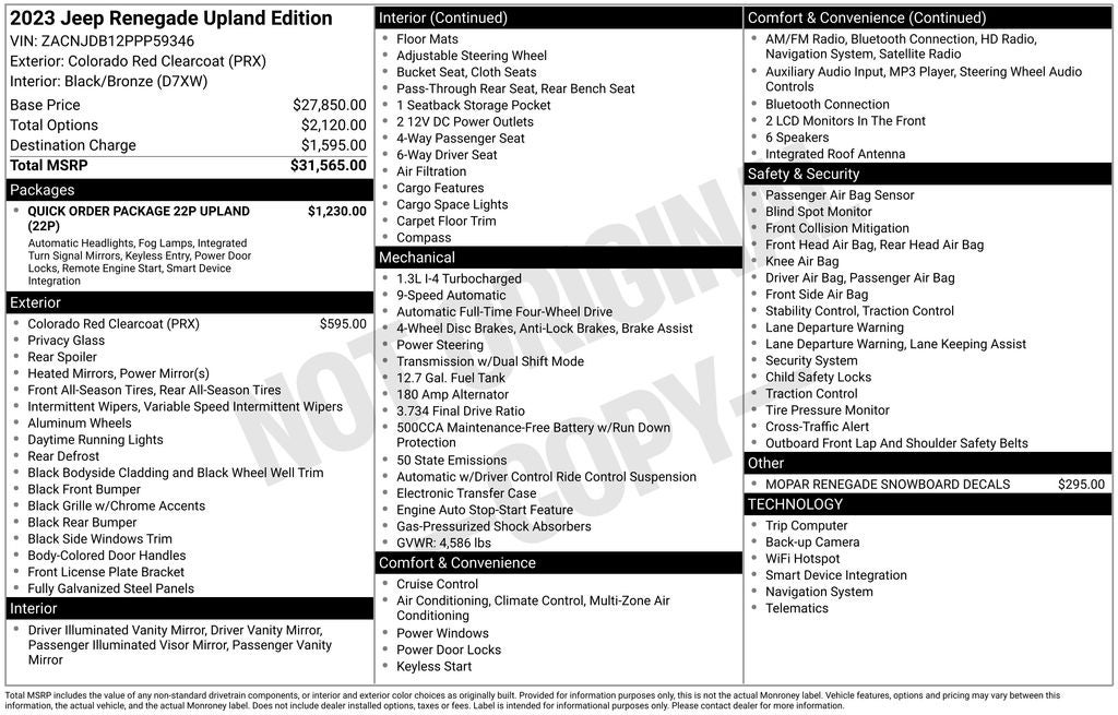 2023 Jeep Renegade Latitude Upland