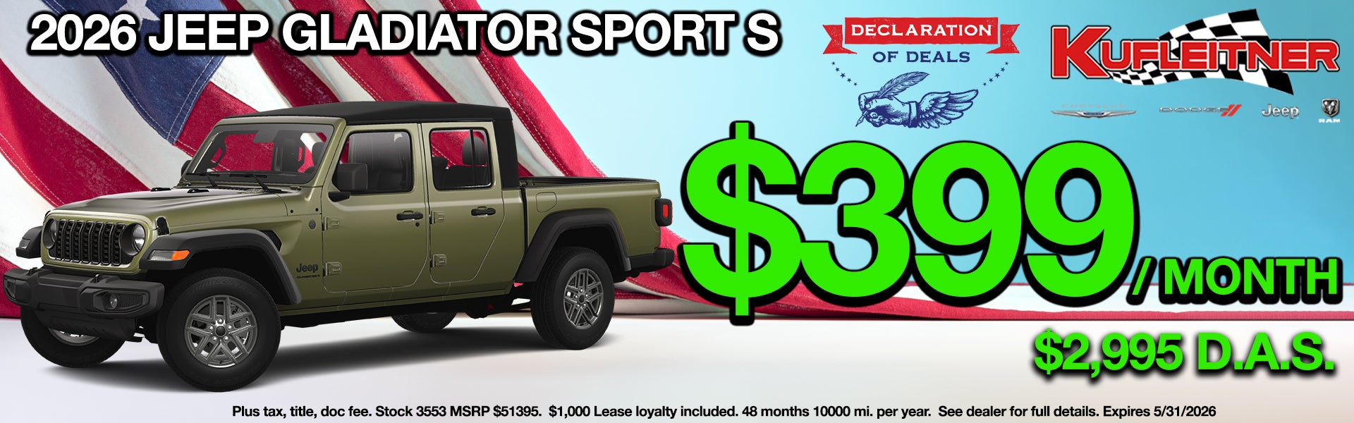 2026 Jeep Gladiator Sport S