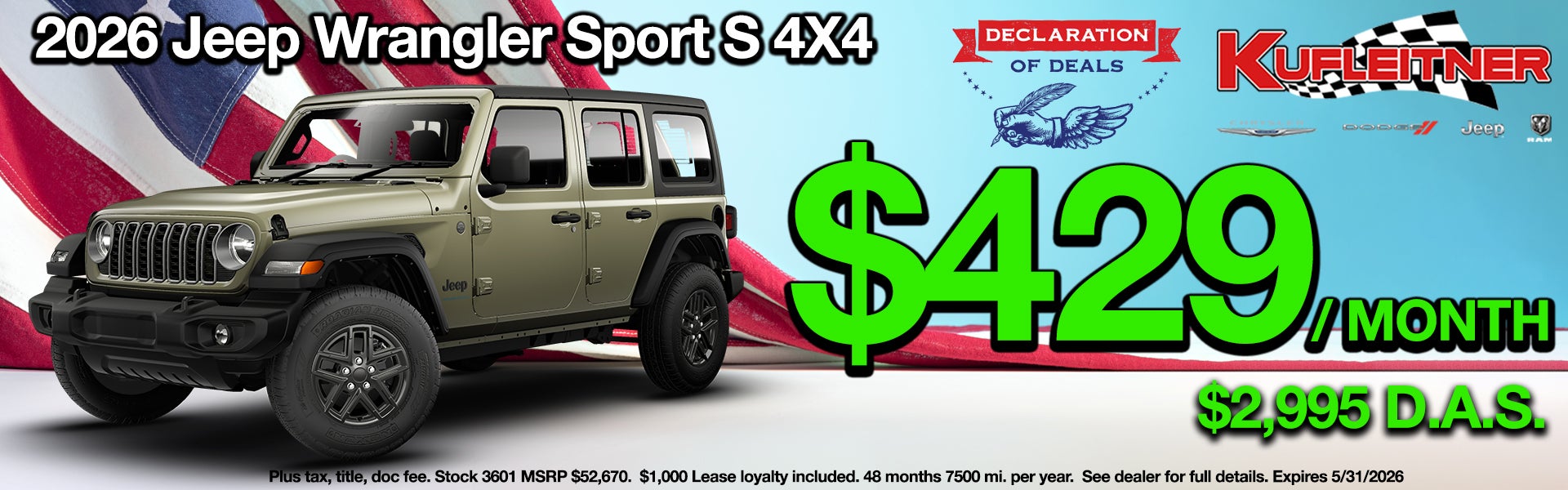 2026 Jeep Wrangler Sport S 4X4
